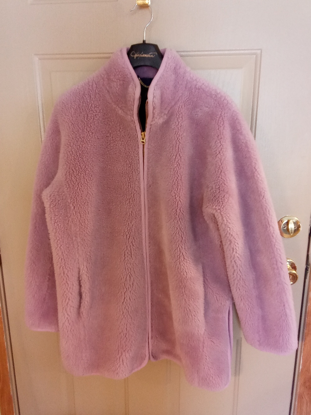 J Crew 3/4  Zip Up Plush Jacket,  Large